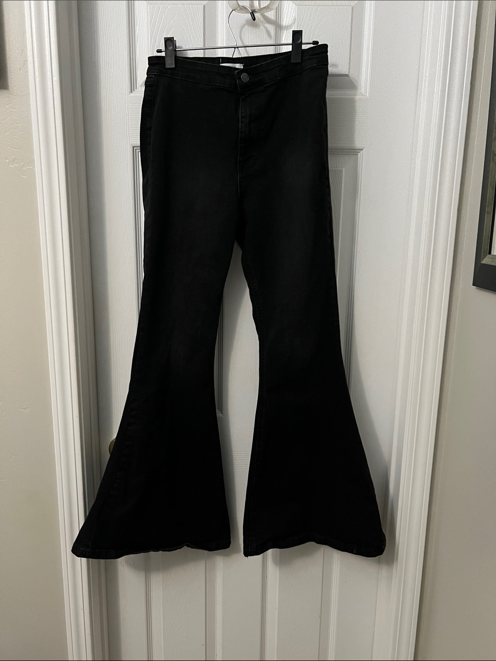 Forever 21 Black High-Rise Bell Bottom Jeans